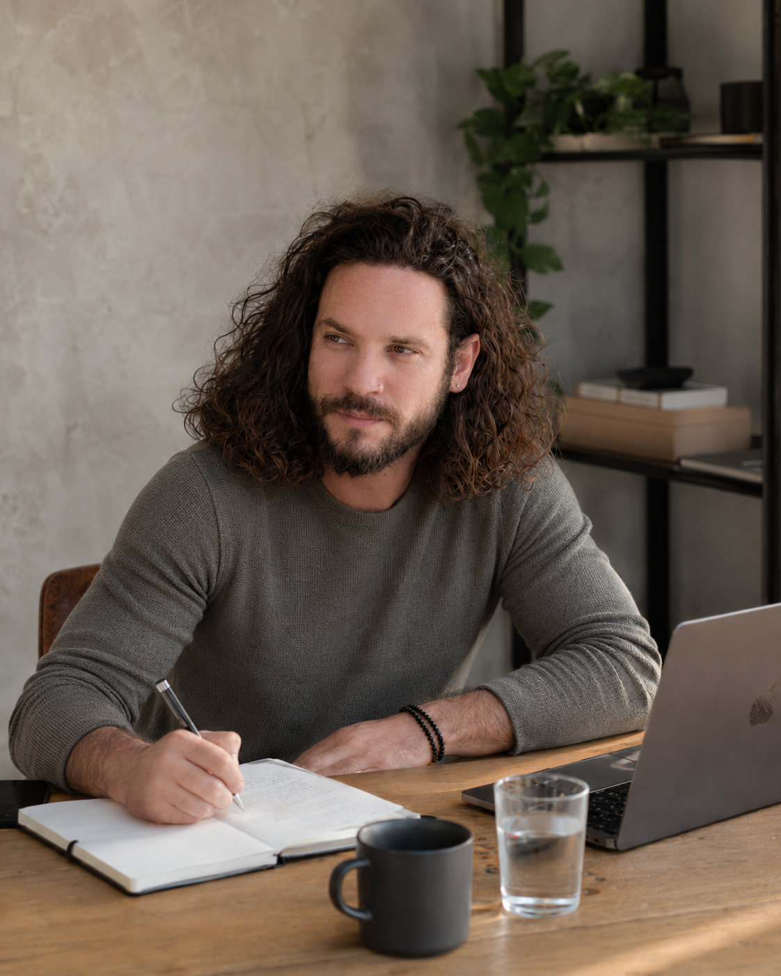 Johannes Rehfuss am Schreibtisch · Coaching für Männer